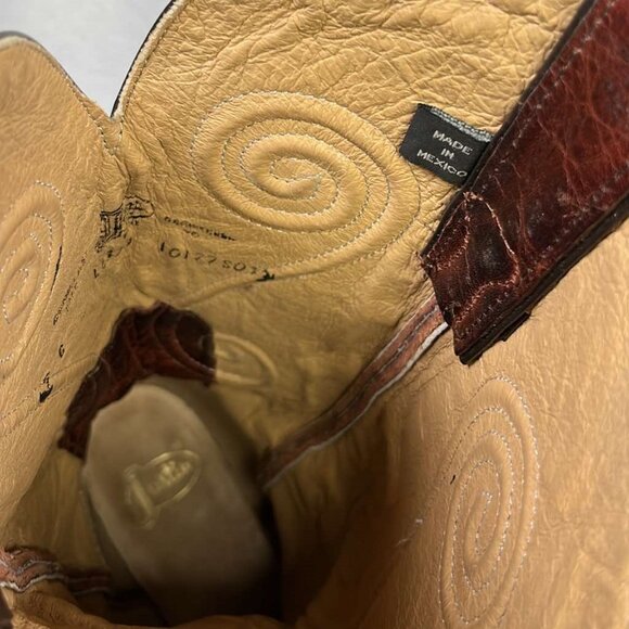 Justin L4333 Cowgirl Boots Tall Brown Pointed Toes SZ 9C Cowgirl Rodeowear Hors - Picture 13 of 16